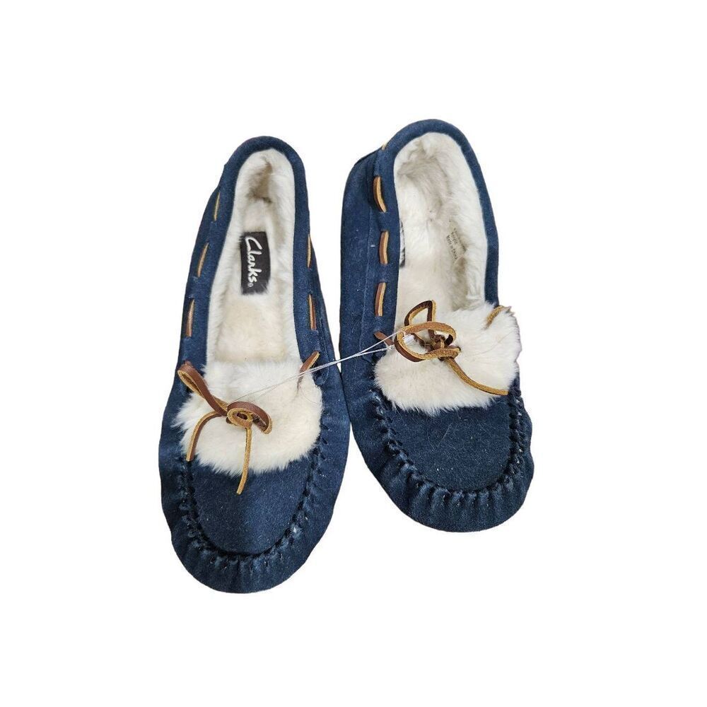 Clarks 9M slippers blue